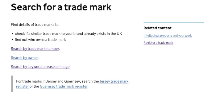 UK Trademark Search