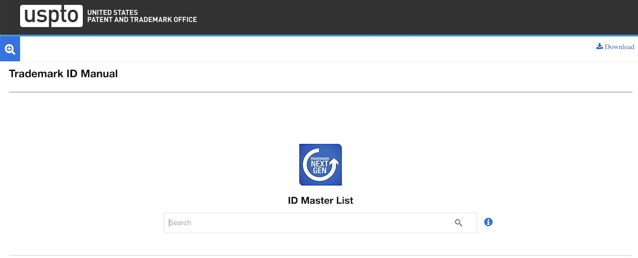 TMID USPTO class search