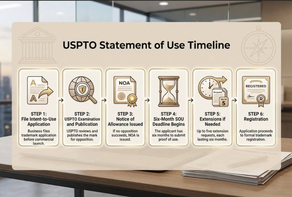 USPTO Statement of Use timeline after Notice of Allowance