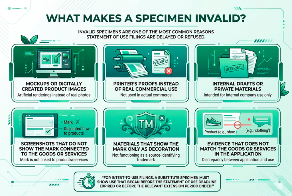 examples of valid and invalid trademark specimens