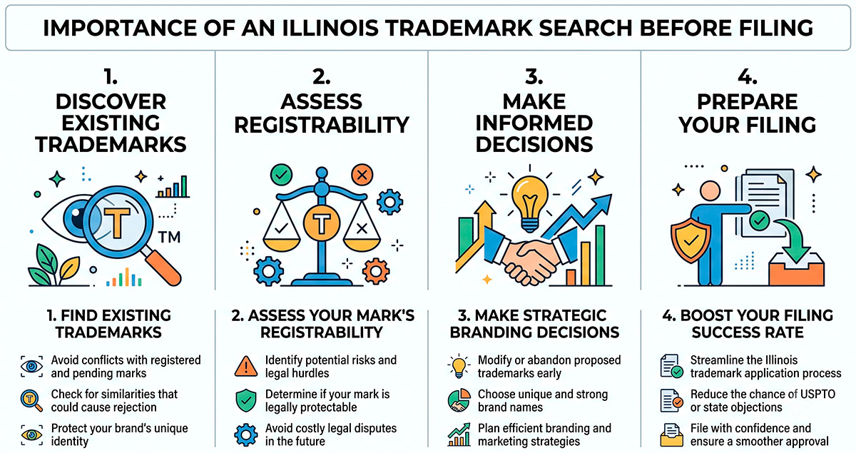 Illinois trademark search before filing checklist